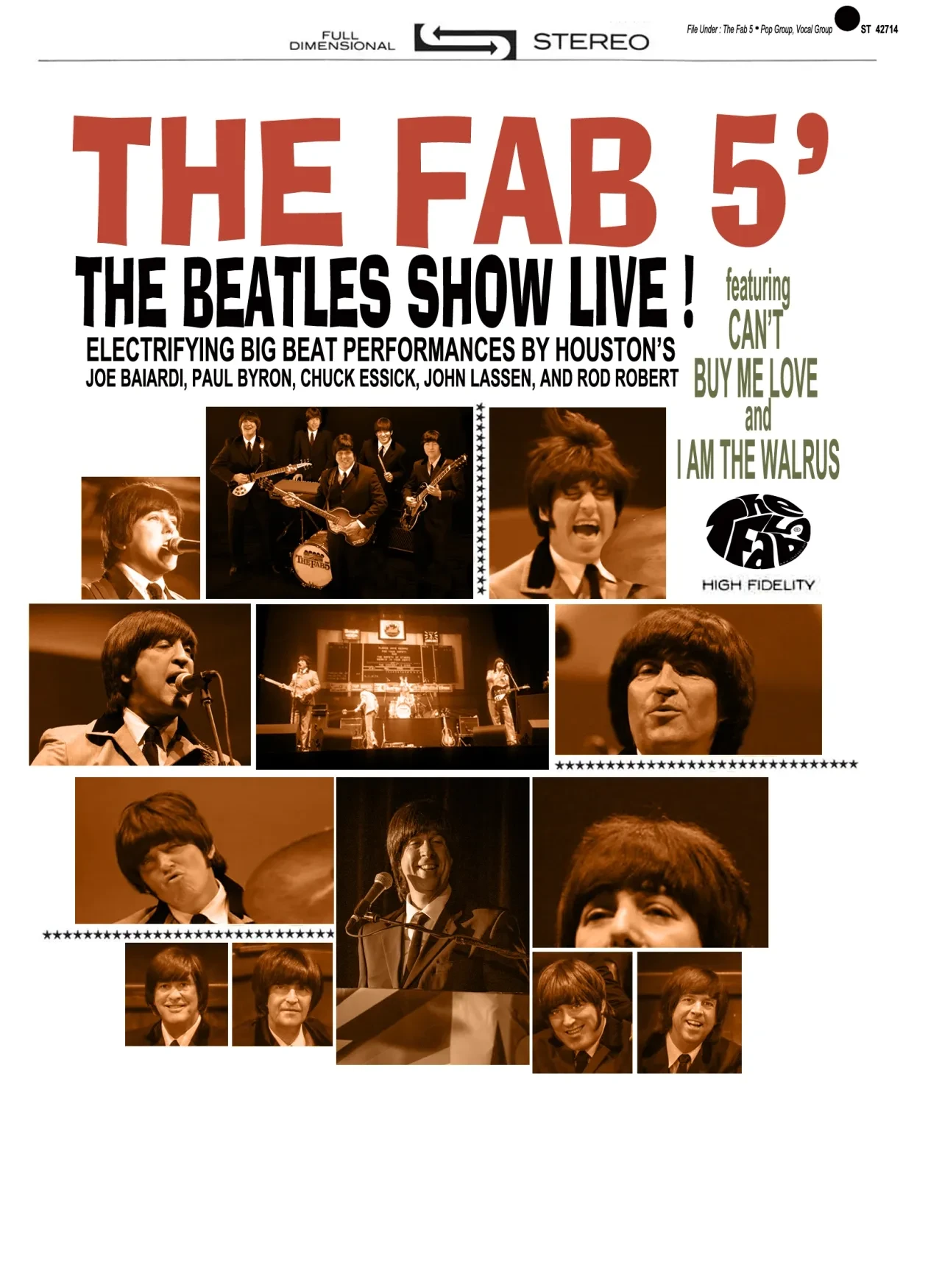 The Fab 5 promotional band photo